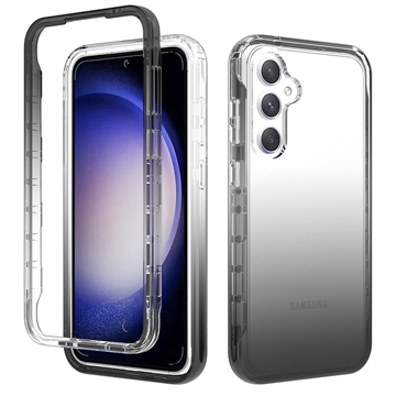 Samsung Galaxy S23 FE Gradient Series Hybrid Case - Black / Transparent