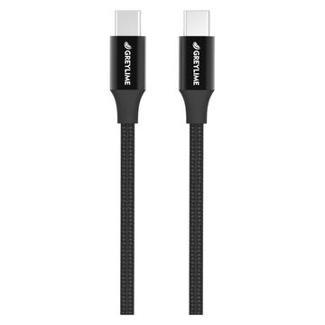GreyLime 60W Braided USB-C / USB-C Cable - 1m - Black