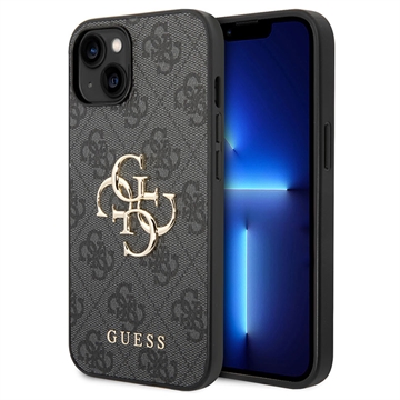 iPhone 15 Plus Guess 4G Big Metal Logo Hybrid Case - Grey