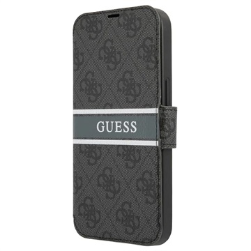 Guess 4G Printed Stripe iPhone 13 Pro Flip Case - Grey