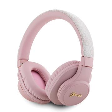 Guess 4G Tone on Tone Script Wireless Headphones - Pink