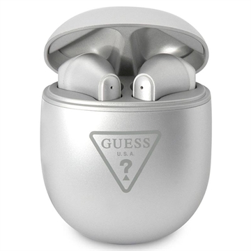 Guess GUTWST82TRS Triangle Logo TWS Earphones - Silver