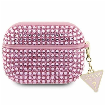 AirPods 3 Guess Rhinestones Triangle Charm Case - Pink