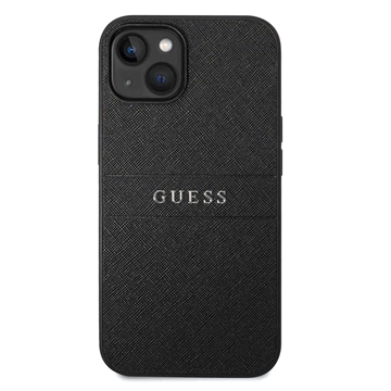 Guess Saffiano iPhone 14 Hybrid Case - Black