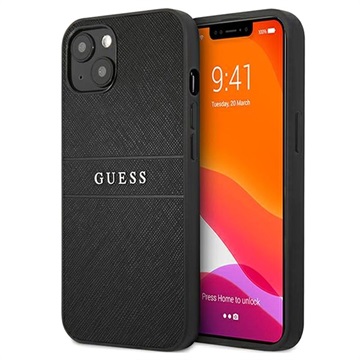 Guess Saffiano iPhone 13 Hybrid Case - Black