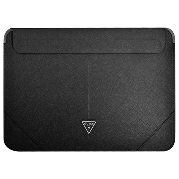 Guess Saffiano Triangle Logo Laptop Sleeve - 16 - Black