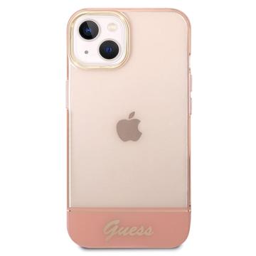 Guess Translucent iPhone 14 Plus Hybrid Case - Pink