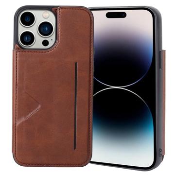 Hanman Mika iPhone 14 Pro Case with Wallet - Brown