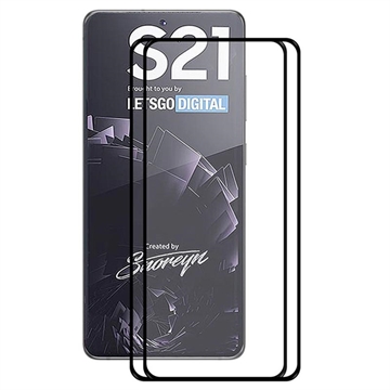Samsung Galaxy S21 5G Hat Prince Full Size Tempered Glass Screen Protector - 2 Pcs. - Black Edge
