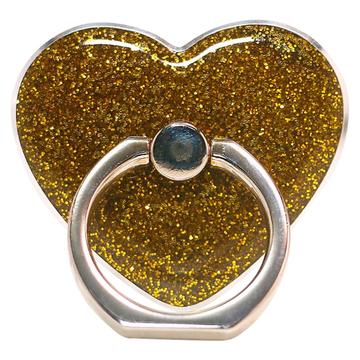 Heart-Shaped Ring Holder for Smartphones - Gold