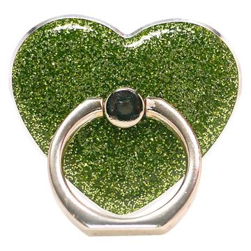 Heart-Shaped Ring Holder for Smartphones - Green