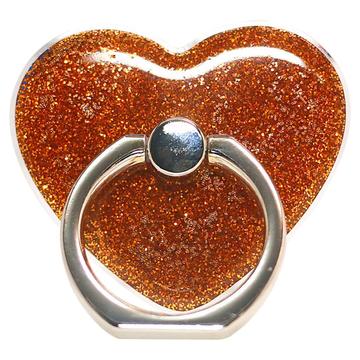 Heart-Shaped Ring Holder for Smartphones - Orange
