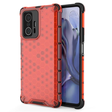 Xiaomi 11T/11T Pro Honeycomb Armored Hybrid Case - Red