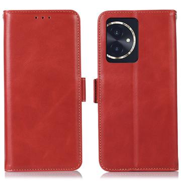 Honor 100 Wallet Leather Case with RFID - Red