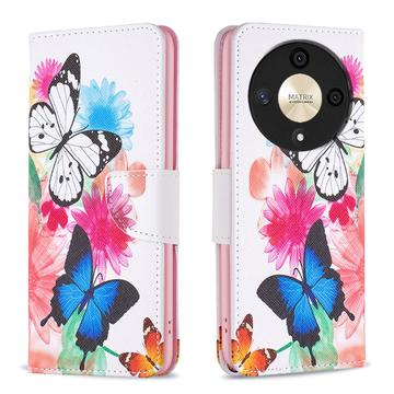 Honor Magic6 Lite/X9b Wonder Series Wallet Case - Butterflies