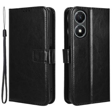 Honor X5 Plus Wallet Case with Magnetic Closure - Black