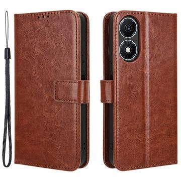 Honor X5 Plus Wallet Case with Magnetic Closure - Brown