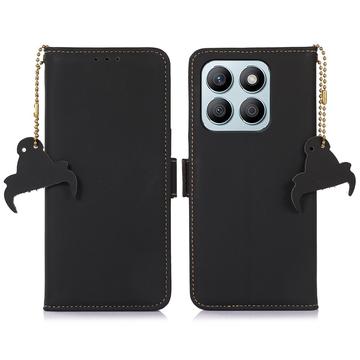 Honor X8b Wallet Leather Case with RFID - Black