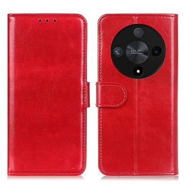 Honor Magic6 Lite/X9b Wallet Case with Magnetic Closure - Red