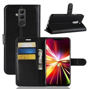Huawei Mate 20 Lite Wallet Case with Magnetic Closure - Black