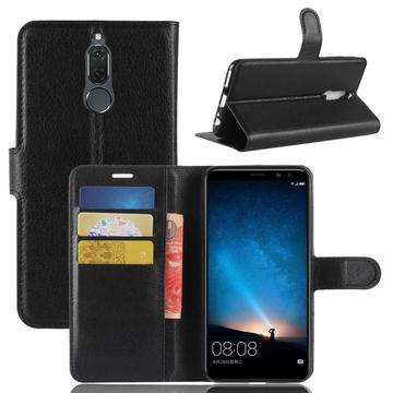 Huawei Mate 20 Lite Wallet Case with Magnetic Closure - Black