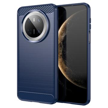 Huawei Mate 70 Brushed TPU Case - Carbon Fiber - Blue