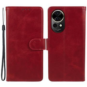 Huawei Nova 12 Pro/12 Ultra Wallet Case with Magnetic Closure - Red