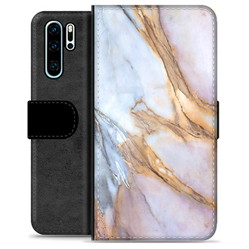 Huawei P30 Pro Premium Wallet Case - Elegant Marble