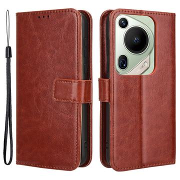 Huawei Pura 70 Ultra/70 Pro Wallet Case with Magnetic Closure - Brown