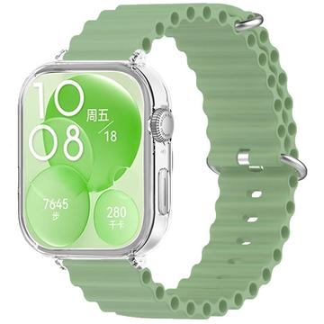Huawei Watch Fit 3 Sports Silicone Strap w. Case - Green