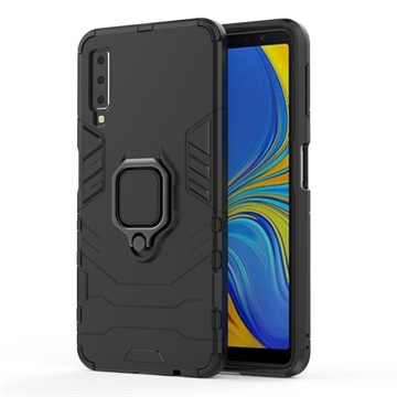 Samsung Galaxy A7 (2018) Hybrid Case with Ring Holder - Black