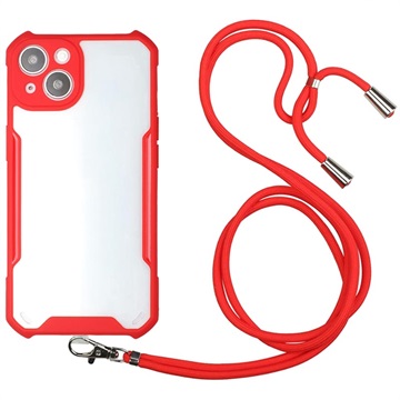iPhone 13 Hybrid Case with Lanyard - Red