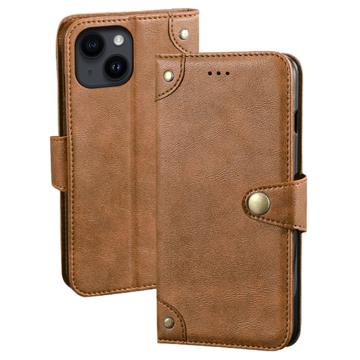Idewei Business iPhone 14 Wallet Case - Brown