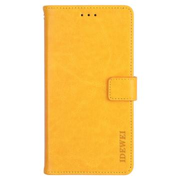 Idewei iPhone 14 Wallet Case with Magnetic Closure - Yellow