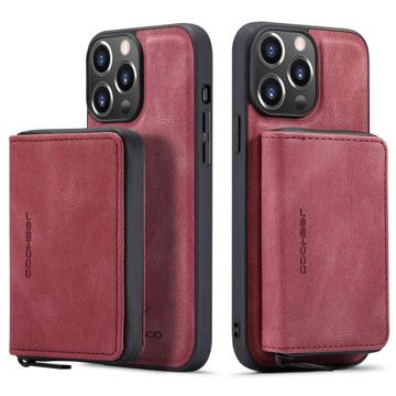 Jeehood Detachable 2-in-1 iPhone 14 Pro Max Case with Wallet - Red