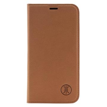 JT Berlin BookCase Tegel iPhone 14 Plus Flip Leather Case - Cognac