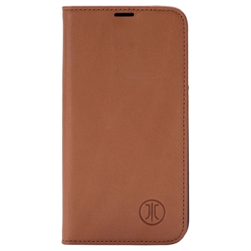 iPhone 15 JT Berlin BookCase Tegel Flip Leather Case - Cognac