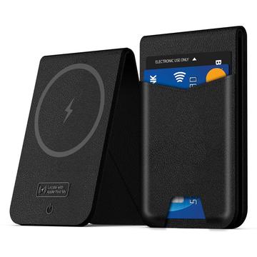 K01 Card Holder-Style Tracker for Apple Find My - MagSafe Compatible - Black