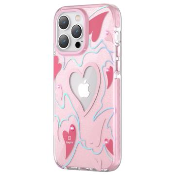 Kingxbar Heart Star iPhone 14 Pro Max Hybrid Case - Pink