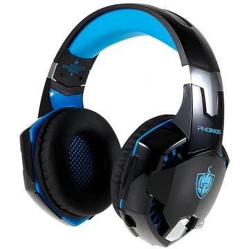 KOTION EACH G2000BT Stereo Gaming Headset Noise Cancelling Over Ear Headphones with Detachable Mic - Blue