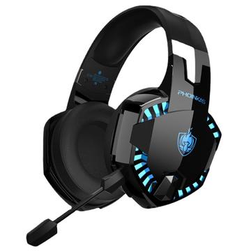 KOTION EACH G2000PRO Bluetooth 5.2 Over-Ear Wireless Headset 7.1 HiFi Stereo Sound Wired Gaming Headphone - Black+Blue