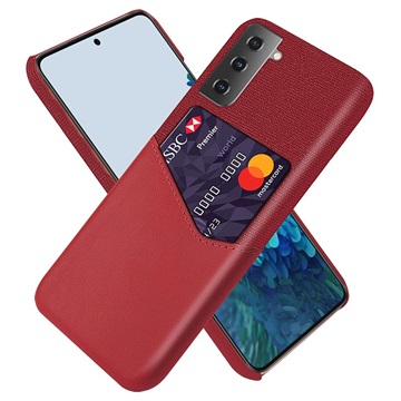 KSQ Samsung Galaxy S21+ 5G Case with Card Pocket - Red