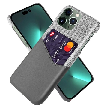 iPhone 14 Pro Max KSQ Case with Card Pocket - Grey