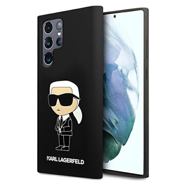 Karl Lagerfeld Ikonik Samsung Galaxy S23 Ultra 5G Silicone Case - Black