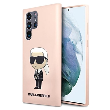 Karl Lagerfeld Ikonik Samsung Galaxy S23 Ultra 5G Silicone Case - Pink