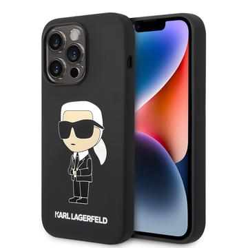 iPhone 15 Pro Max Karl Lagerfeld Ikonik Silicone Case - Black