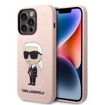 iPhone 15 Pro Max Karl Lagerfeld Ikonik Silicone Case - Pink
