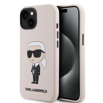 iPhone 15 Karl Lagerfeld Ikonik Silicone Case - Pink