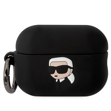 Karl Lagerfeld Karl Head 3D AirPods Pro 2 Silicone Case - Black