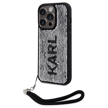iPhone 13 Pro Karl Lagerfeld Reversible Sequins Case - Black / Silver